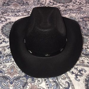 Black Cowboy Hat with Silver Studs 🤠